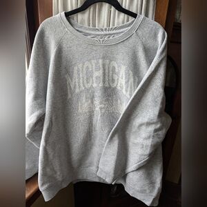 State Of Mine Gray 'Michigan' Crewneck Sweatshirt